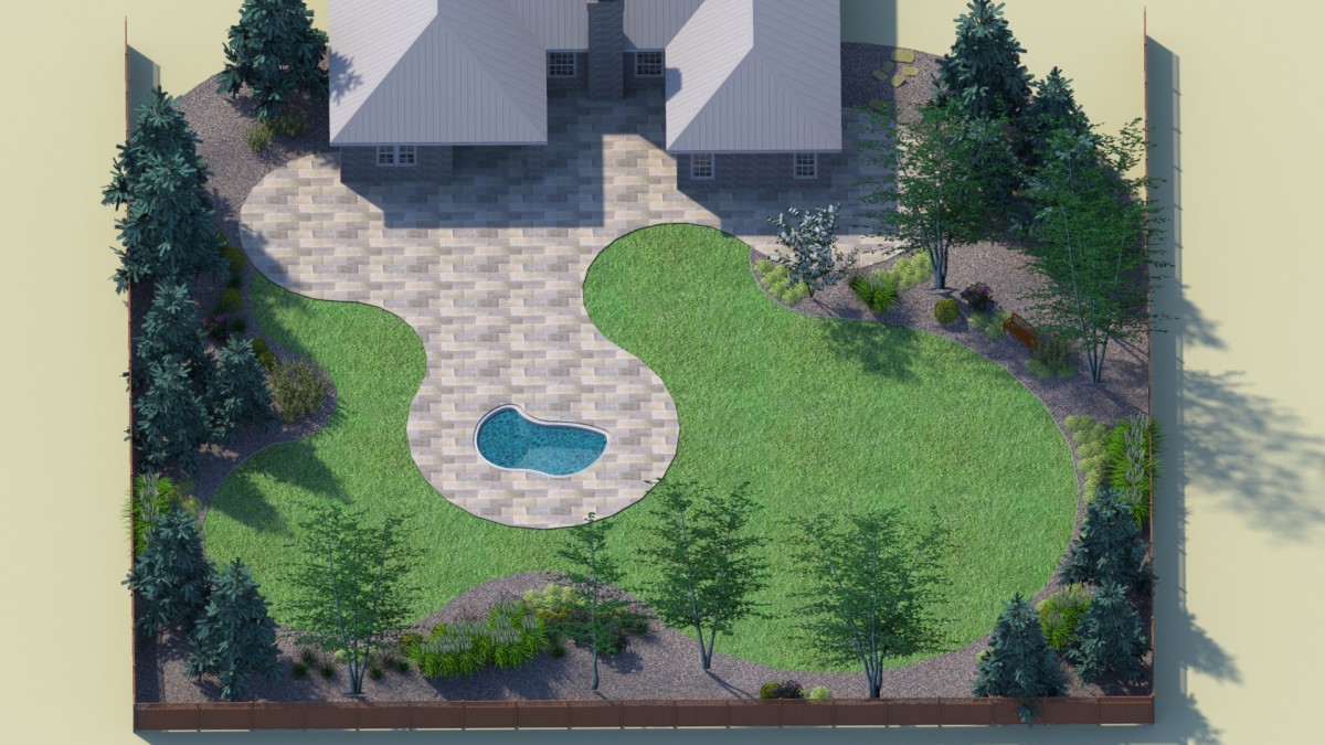 Curvilinear landscape design could look from above