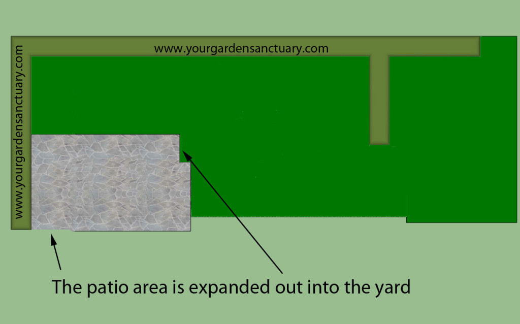 Japanese-garden-for-small backyard with paved area extended