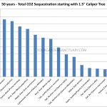CO2 Sequestration Rates for tree species